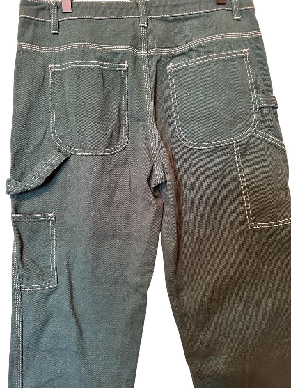 Simple Society Women's Forest Green Cargo Pants 9/29 Carpenter Workwear - Picture 4 of 6